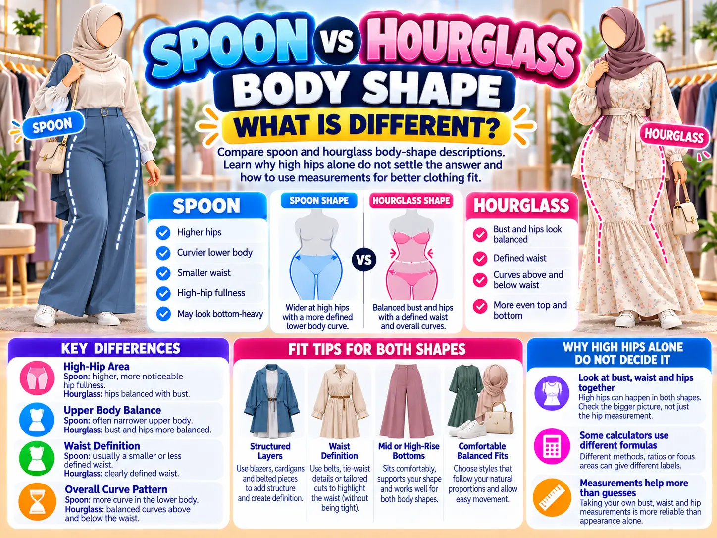 Spoon vs Hourglass Body Shape: What Is Different?